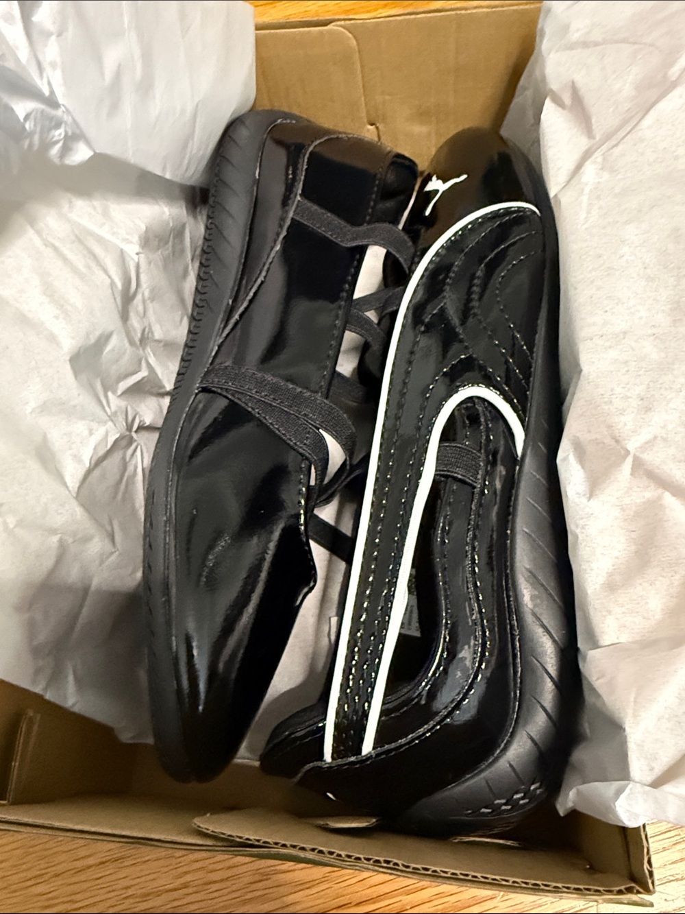 Puma Speedcat Ballet Flats Black White Glossy 9 - Picture 8 of 8